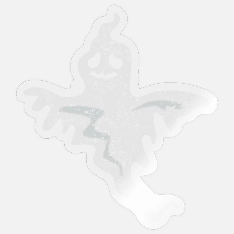 Geist Halloween - Sticker Größe S (10 x 10 cm) - Transparent glänzend