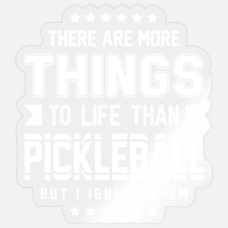 Le pickleball - Sticker taille S (10 x 10 cm) - brillant transparent
