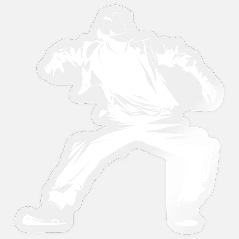 Breakdancer Grafik - Sticker Größe S (10 x 10 cm) - Transparent glänzend
