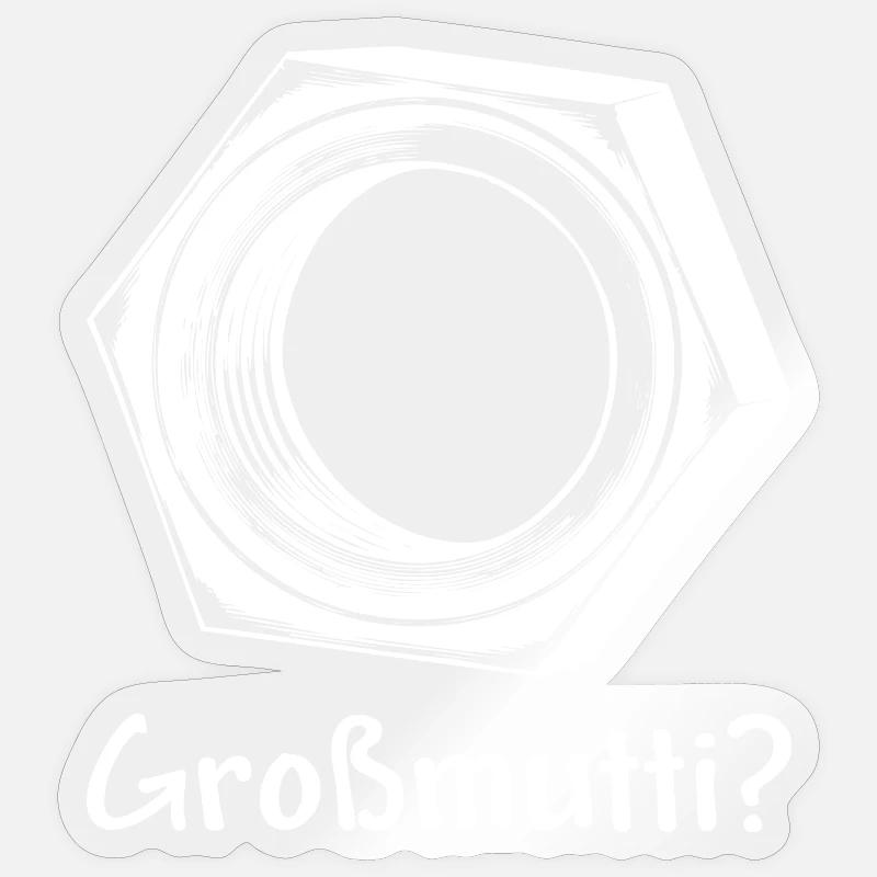 Großmutti Oma Mutter Schraubmutter Muttertag Pezi Sticker Größe S (10 x 10 cm)