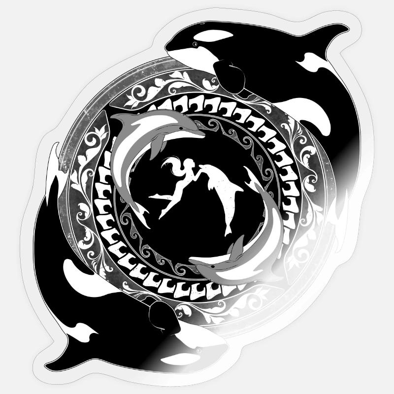 Tochter von Poseidon - Sticker Größe S (10 x 10 cm) - Transparent glänzend