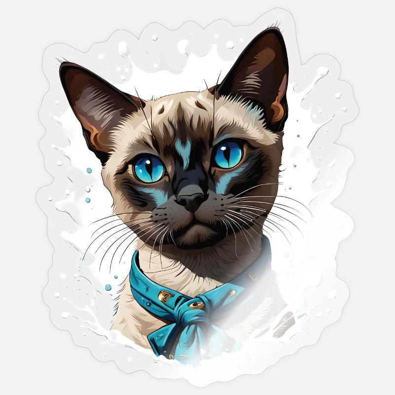 Siamese cat Sticker size S (10 x 10 cm)
