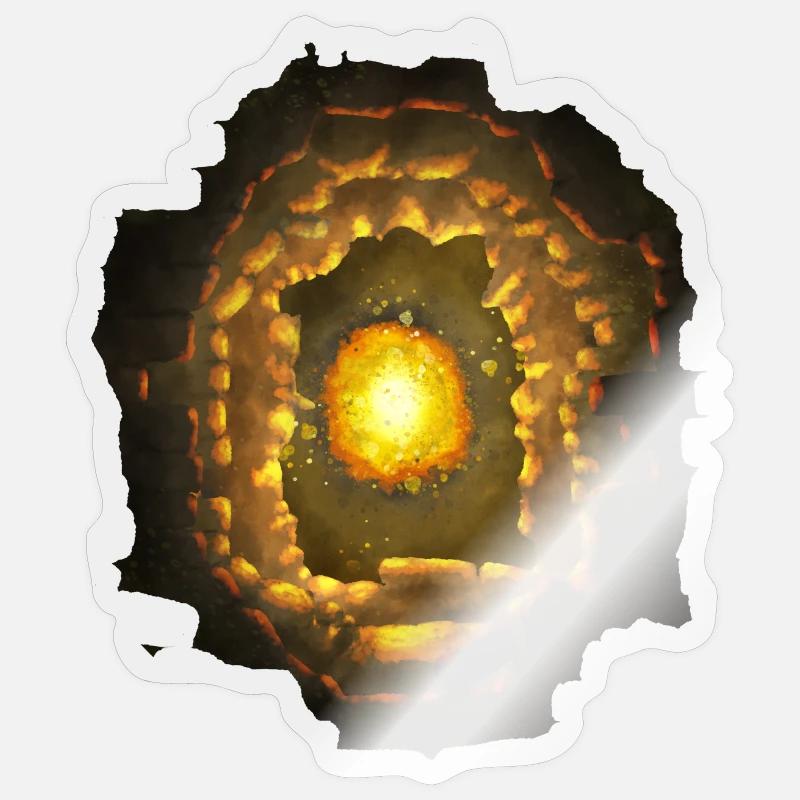 Feuriger Tempel Sticker Größe S (10 x 10 cm)