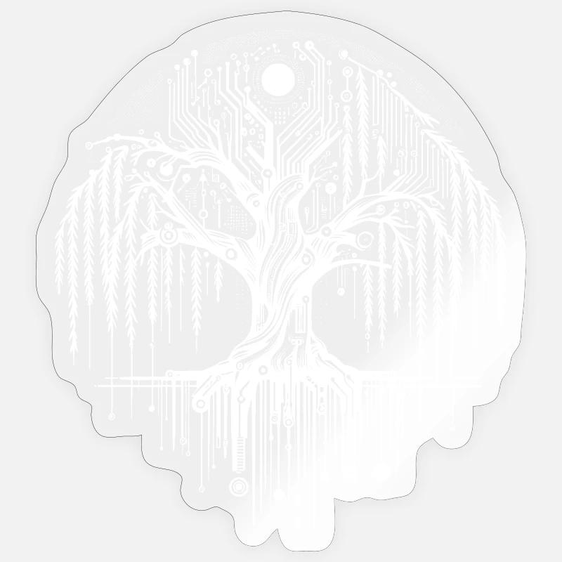 Conception de circuits numériques d’arbre de vie Sticker taille S (10 x 10 cm)