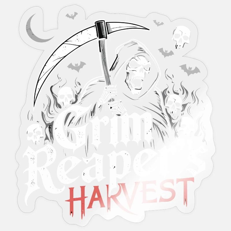 Düsterer Erntesensenmann Sticker Größe S (10 x 10 cm)
