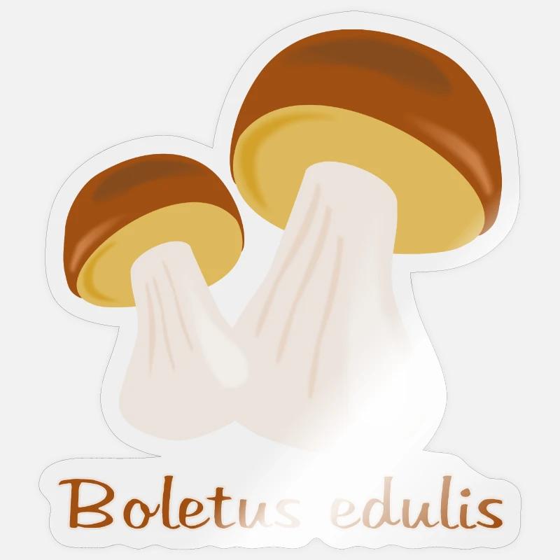Herbst Pilze - Sticker Größe S (10 x 10 cm) - Transparent glänzend