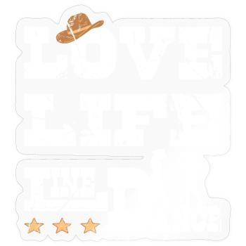 Danse en ligne Vie amoureuse - Sticker taille S (10 x 10 cm) - brillant transparent - Devant