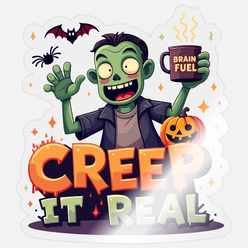 Creep It Real Zombie Theme Sticker size S (10 x 10 cm)