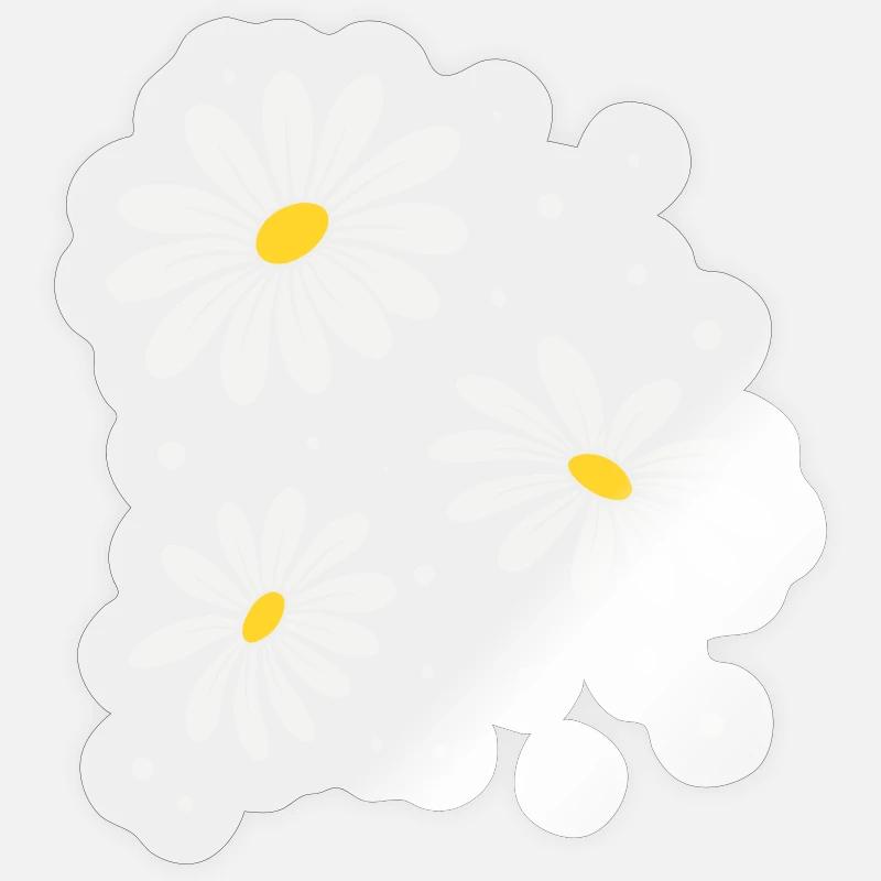 Gänseblümchen Punkte Sticker Größe S (10 x 10 cm)