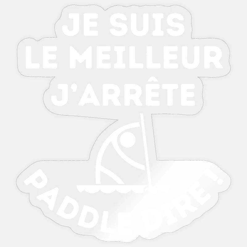 paddle, paddle board, paddle boarding - Sticker size S (10 x 10 cm) - transparent glossy