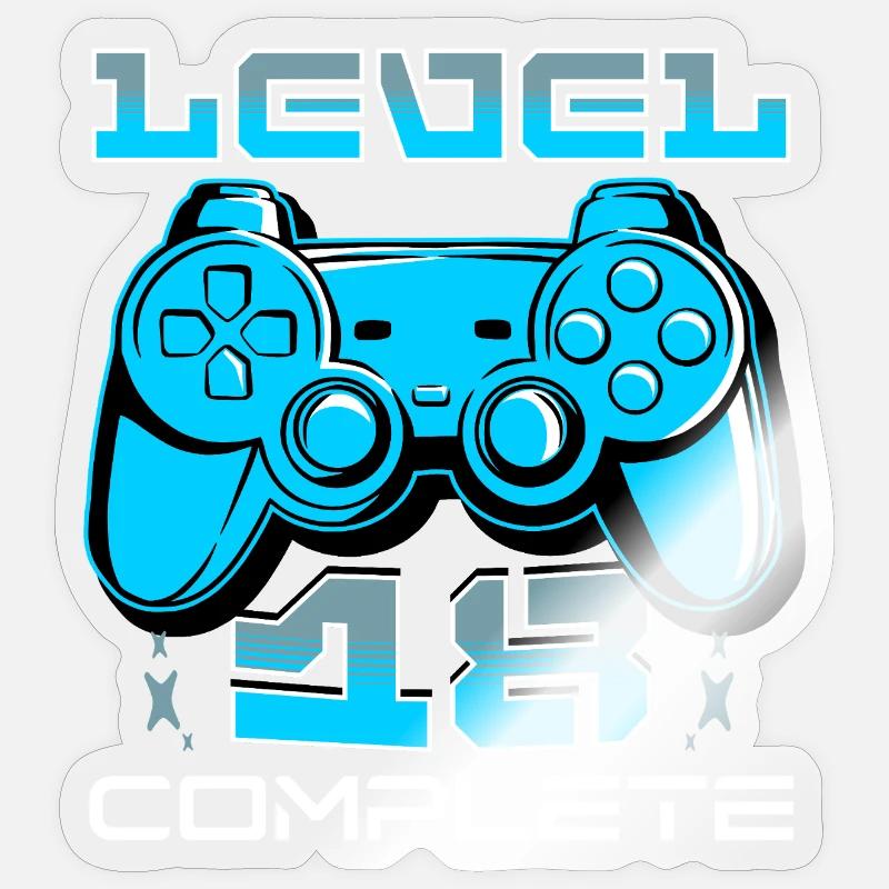 Level 18 Complete Gamepad - Sticker size S (10 x 10 cm) - transparent glossy