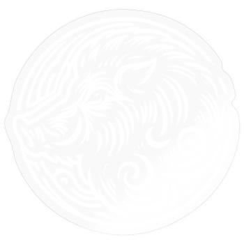 Stammes-Wildschweinkopf - Sticker Größe S (10 x 10 cm) - Transparent glänzend - Vorne