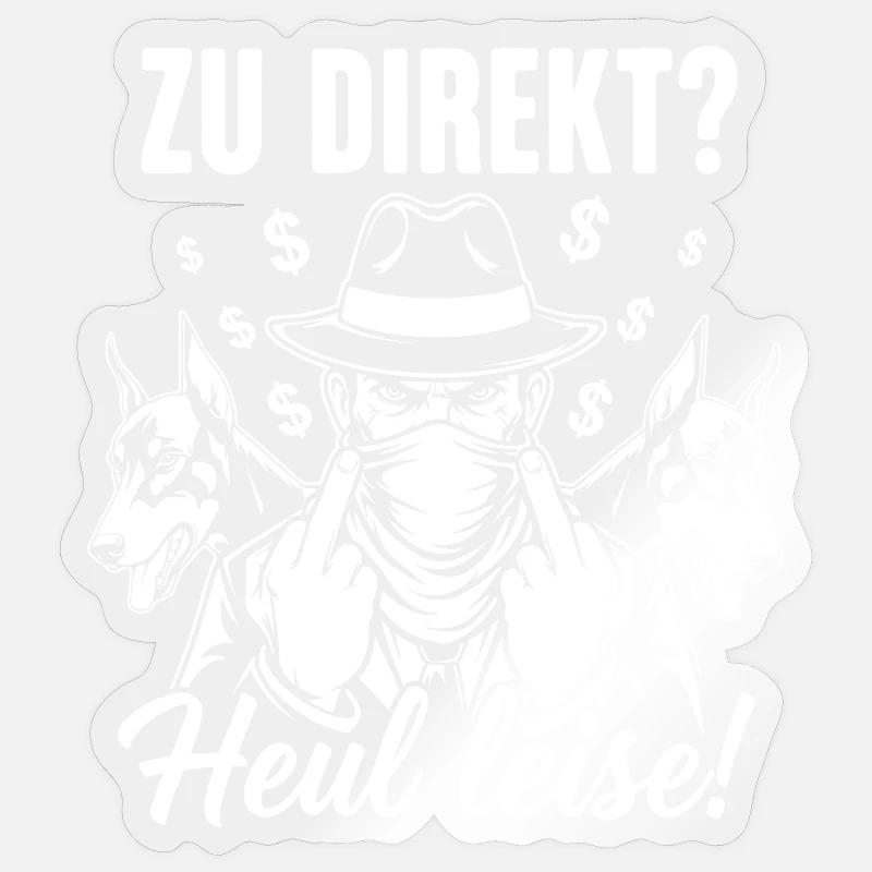 Annonce directe - Sticker taille S (10 x 10 cm) - brillant transparent