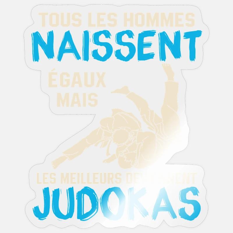 Judo Geschenk - Sticker Größe S (10 x 10 cm) - Transparent glänzend
