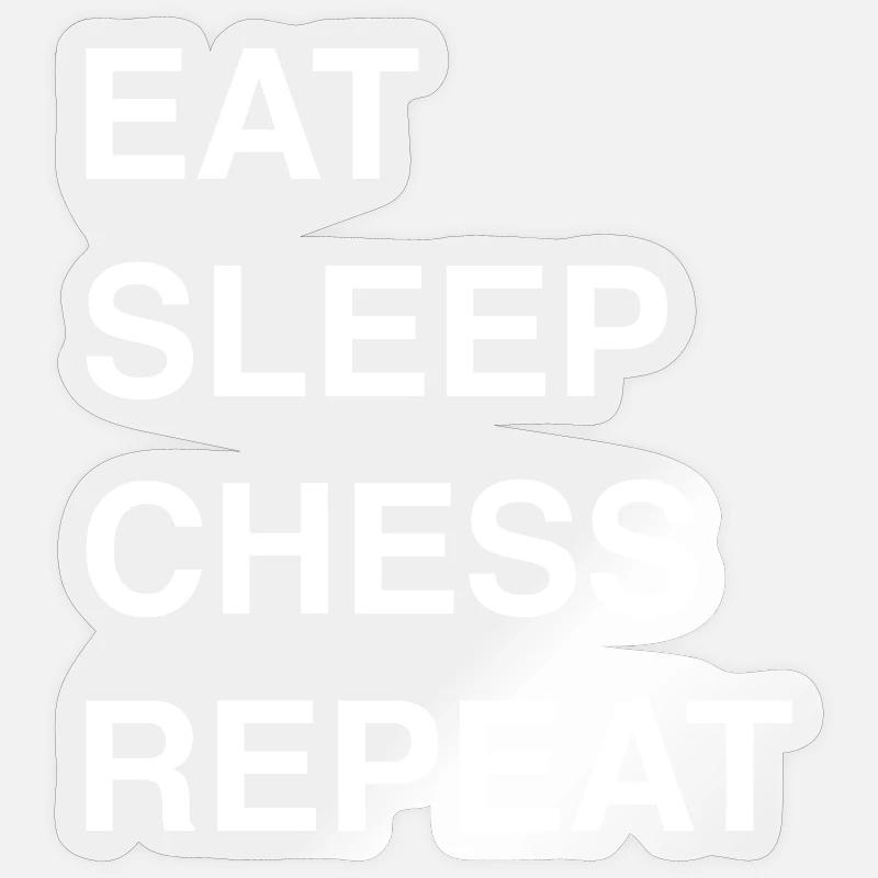 Chess ideas and chess sayings - Sticker size S (10 x 10 cm) - transparent glossy