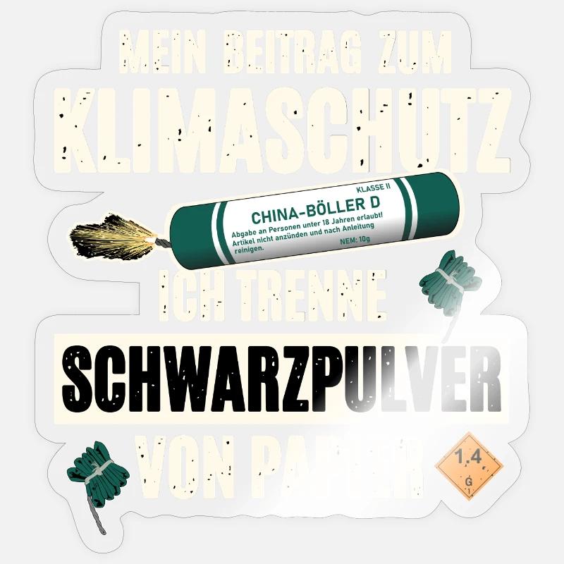 Pyrotechniker Pyro - Sticker Größe S (10 x 10 cm) - Transparent glänzend