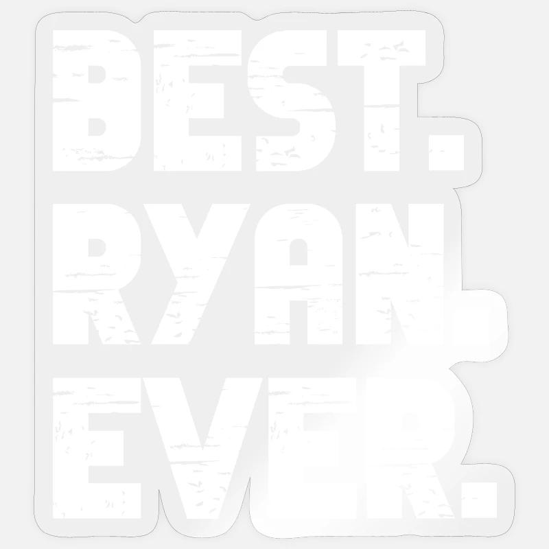 Best Ryan Ever Gift Saying - Sticker size S (10 x 10 cm) - transparent glossy