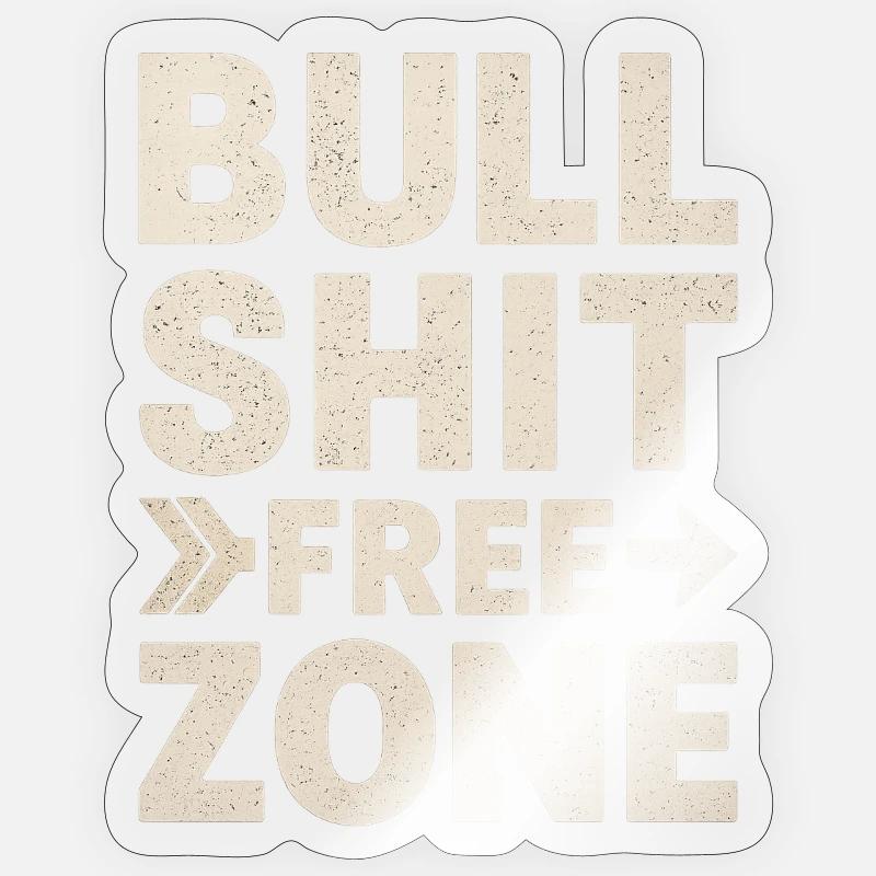 Zone franche de conneries Sticker taille S (10 x 10 cm)