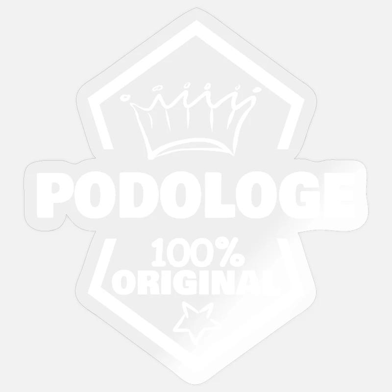 Podologe - Sticker Größe S (10 x 10 cm) - Transparent glänzend