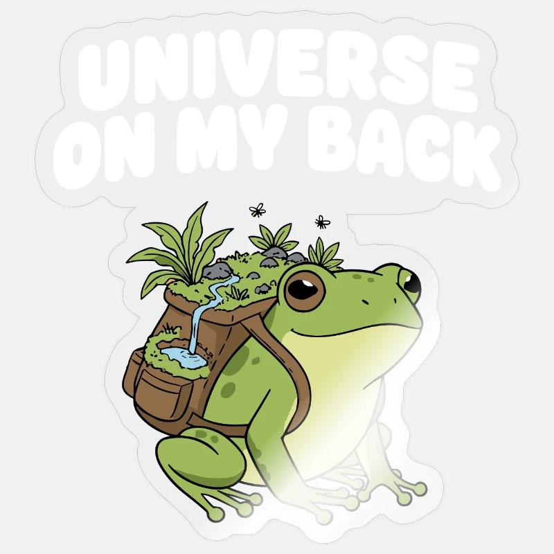 L’univers sur mon dos - Sticker taille S (10 x 10 cm) - brillant transparent