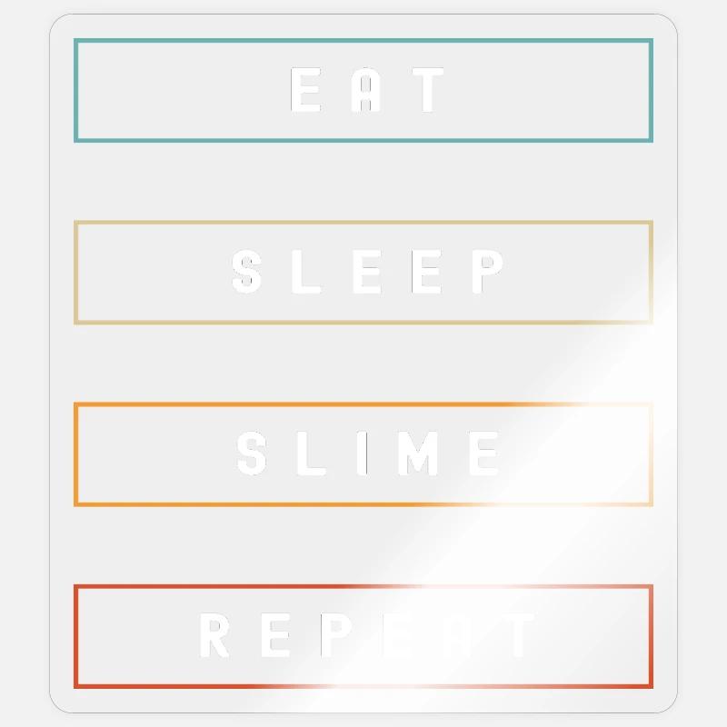 Slime Slime Slimy - Sticker taille S (10 x 10 cm) - brillant transparent