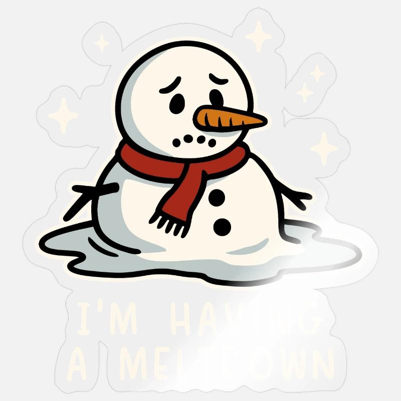 Je fais une crise - Sticker taille S (10 x 10 cm) - brillant transparent