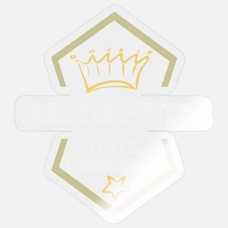 Window cleaner as work Sticker size S (10 x 10 cm)