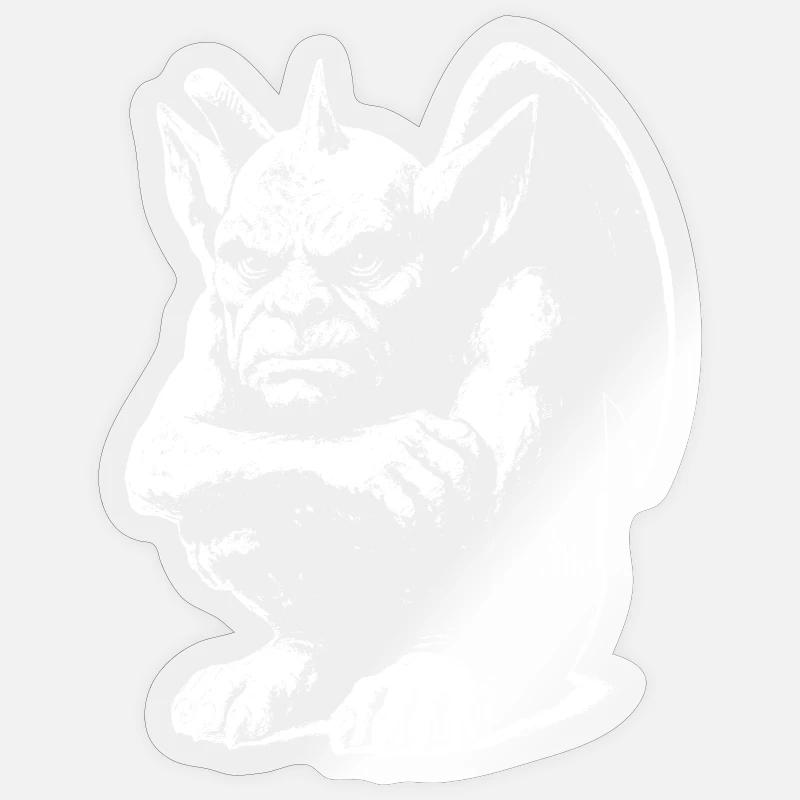 chimère - Sticker taille S (10 x 10 cm) - brillant transparent