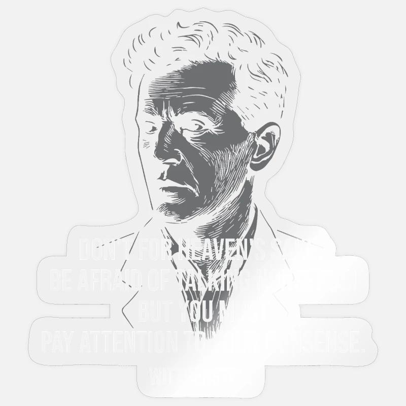 Citation absurde de Wittgenstein - Sticker taille S (10 x 10 cm) - brillant transparent
