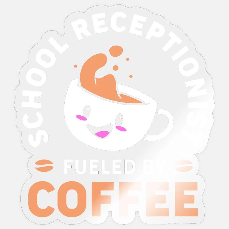 Receptionist School Receptionist - Sticker size S (10 x 10 cm) - transparent glossy