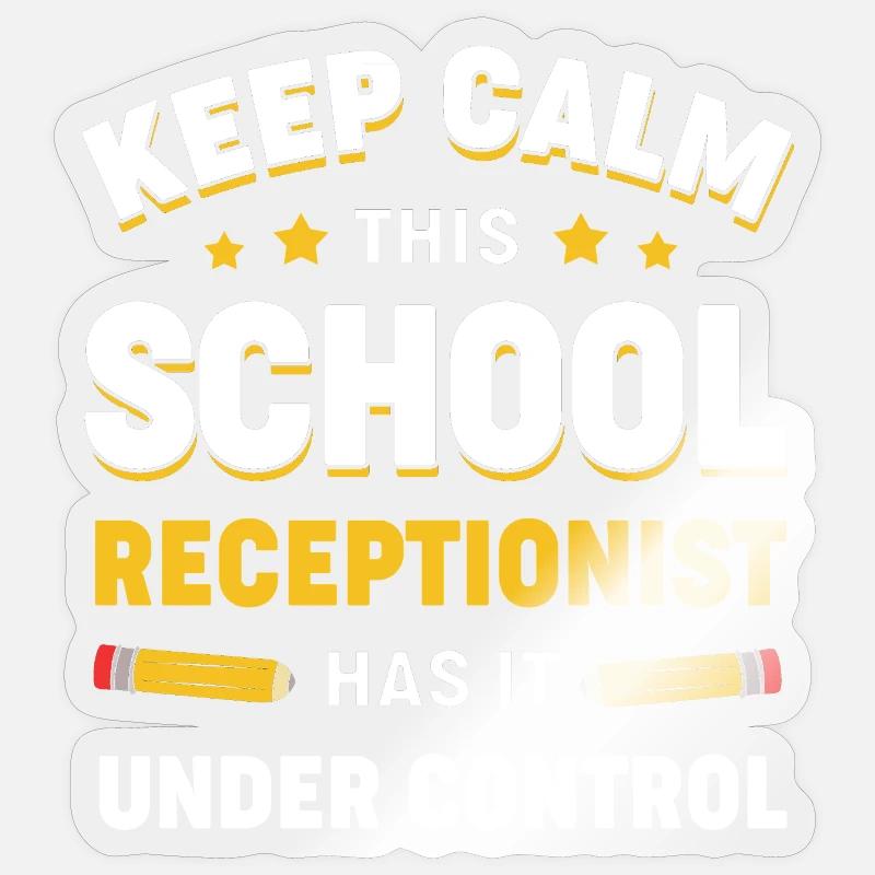 Receptionist School Receptionist - Sticker size S (10 x 10 cm) - transparent glossy