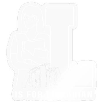 Leseratte Bibliothek Lesen - Sticker Größe S (10 x 10 cm) - Transparent glänzend - Vorne