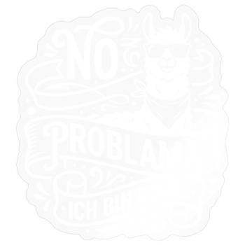 No Problama Lama Cool - Sticker size S (10 x 10 cm) - transparent glossy - Front