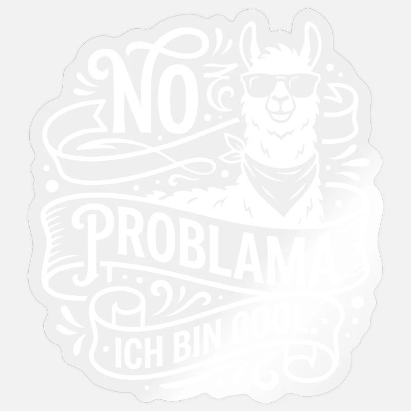 Pas de coolitude Problama Lama Sticker taille S (10 x 10 cm)