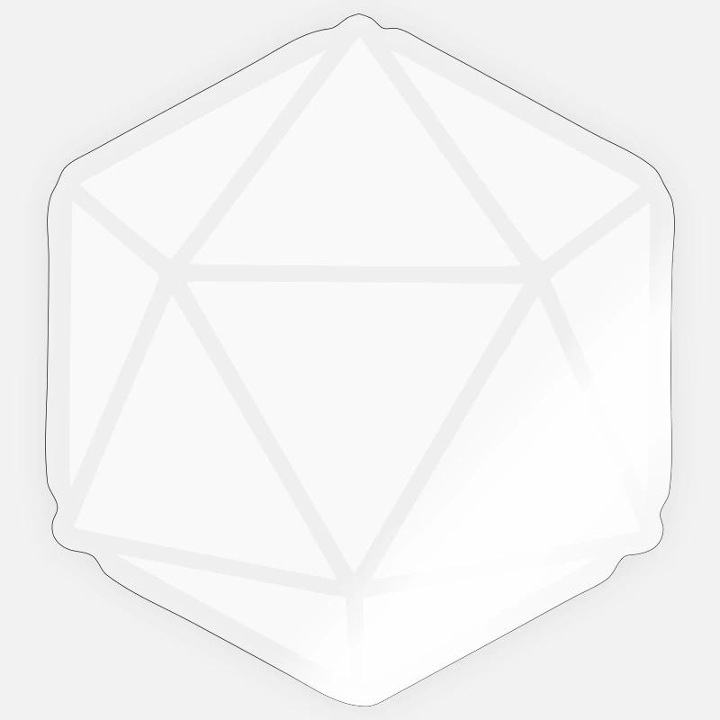 Geometric Polyhedron Diamond - Sticker size S (10 x 10 cm) - transparent glossy