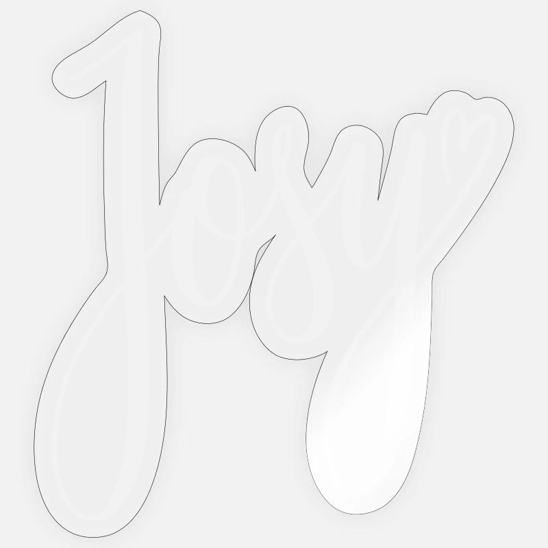 Josy Script Herz-Design Sticker Größe S (10 x 10 cm)