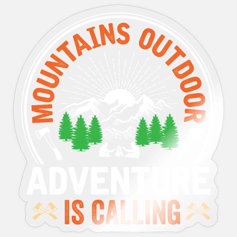 Mountains - Adventure is Calling Sticker size S (10 x 10 cm)