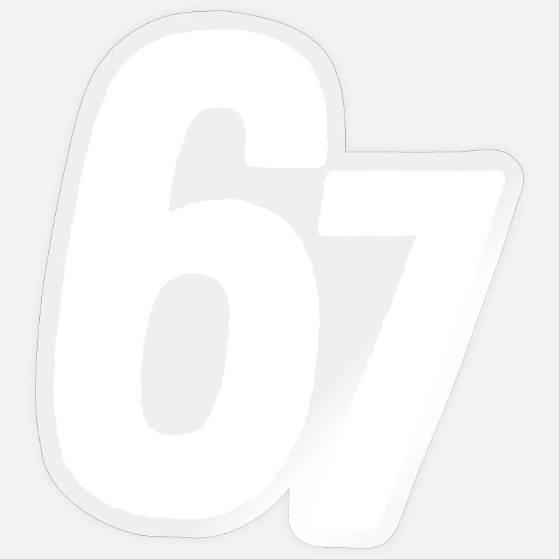 67 Six Sept - Sticker taille S (10 x 10 cm) - brillant transparent