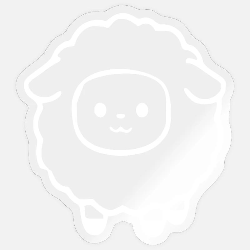 Schaf Schäfchen Lamm Sticker Größe S (10 x 10 cm)