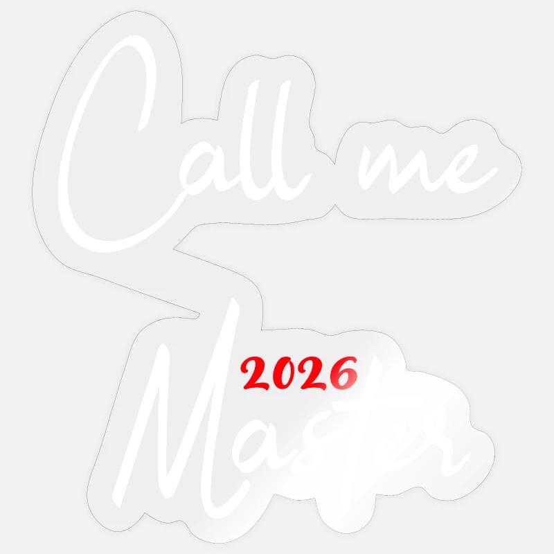 Diplôme de Master 2026 - Sticker taille S (10 x 10 cm) - brillant transparent