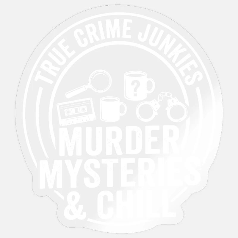 Murder Mystery & Chill - Sticker Größe S (10 x 10 cm) - Transparent glänzend