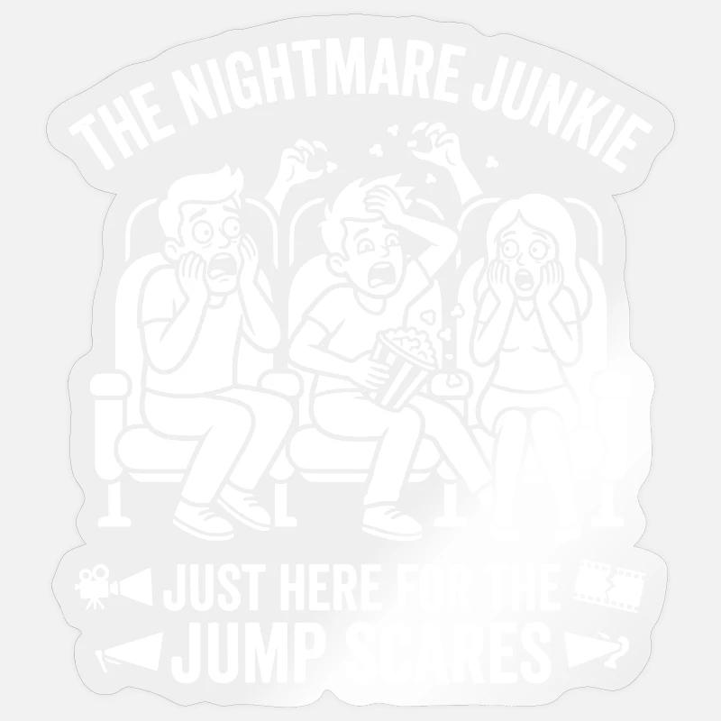 Jump Scares Sofa Trio Effrayant - Sticker taille S (10 x 10 cm) - brillant transparent