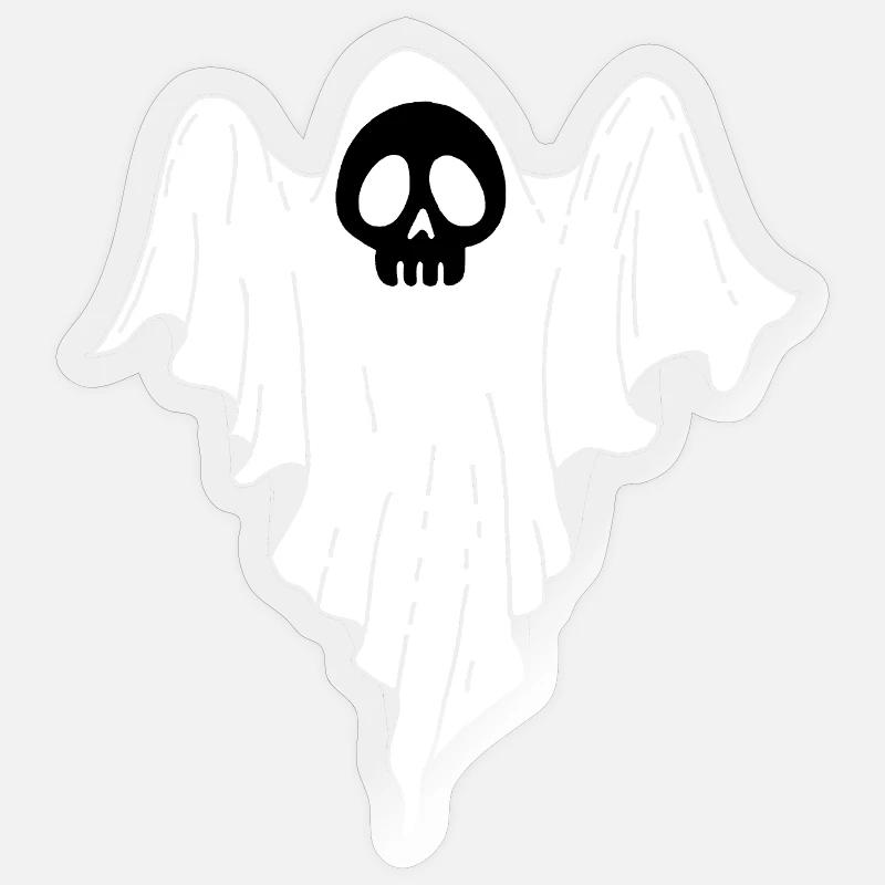 Ghost Skull Sticker size S (10 x 10 cm)