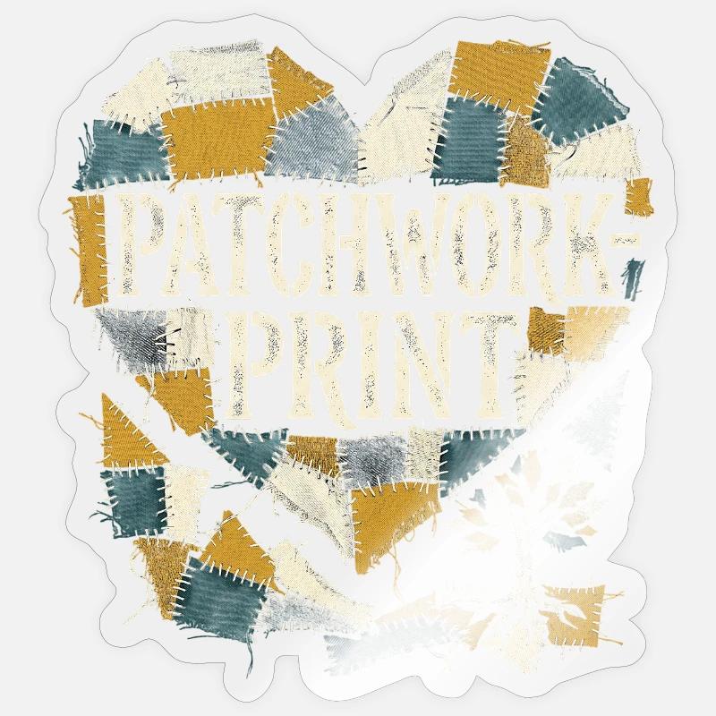 Patchwork Print - Sticker size S (10 x 10 cm) - transparent glossy