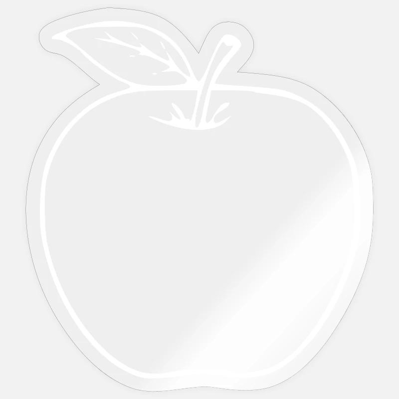 Apple Minimalist Gift - Sticker size S (10 x 10 cm) - transparent glossy