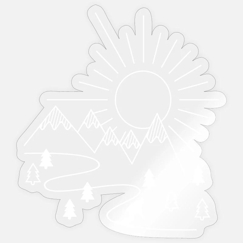 Snowboarder - Sticker Größe S (10 x 10 cm) - Transparent glänzend
