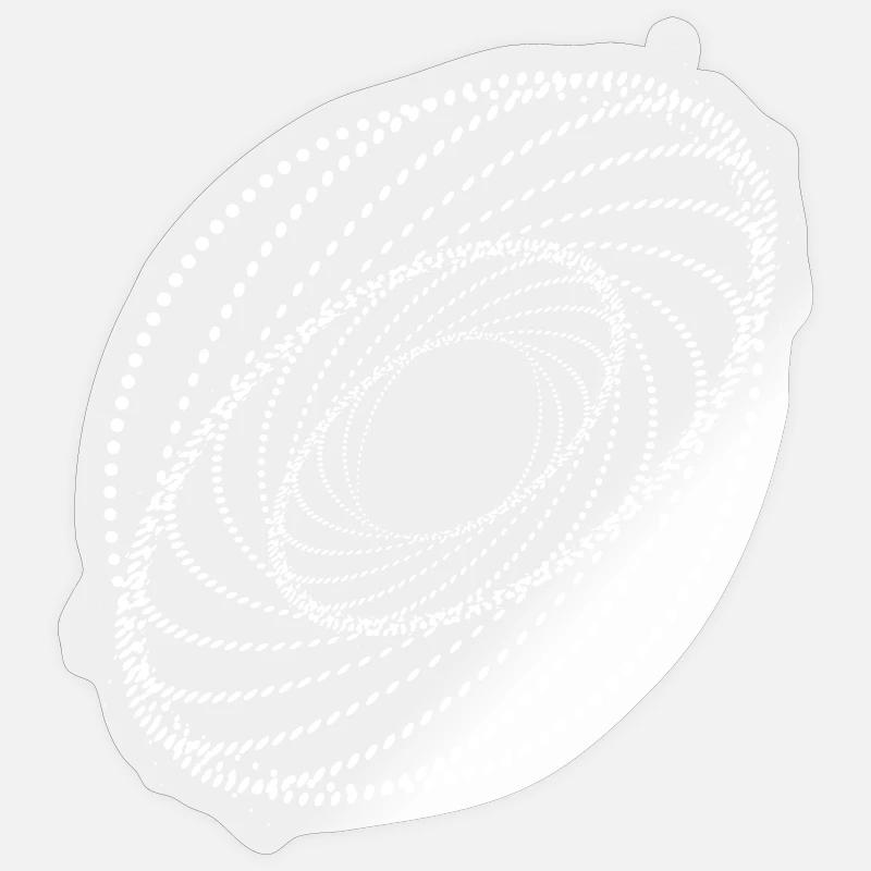 Vortex en spirale pointillée Sticker taille S (10 x 10 cm)