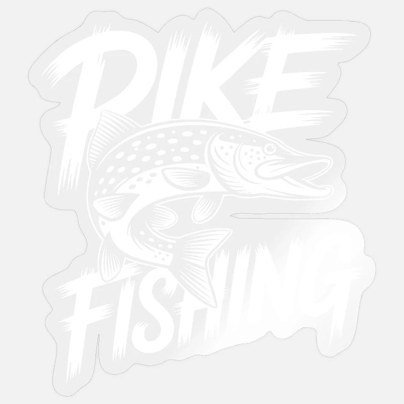 Predatory Pike - Sticker size S (10 x 10 cm) - transparent glossy