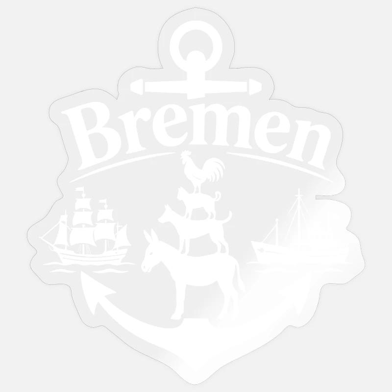 Bremen - Sticker Größe S (10 x 10 cm) - Transparent glänzend