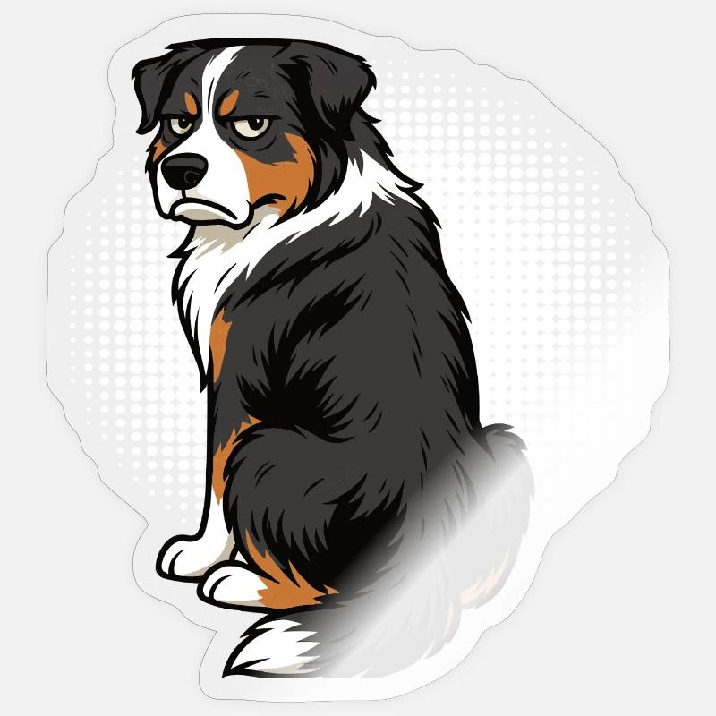 Australian Shepherd Aussie Aussiebesitzer Aussies - Sticker Größe S (10 x 10 cm) - Transparent glänzend